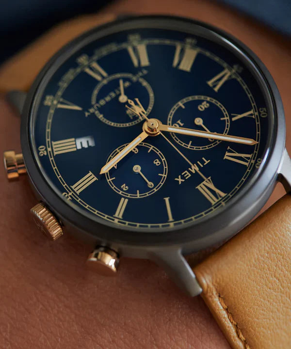 Waterbury Classic Chronograph 40mm Leather Strap Watch - TW2U88200UJ - KRISHNA WATCH COMPANY