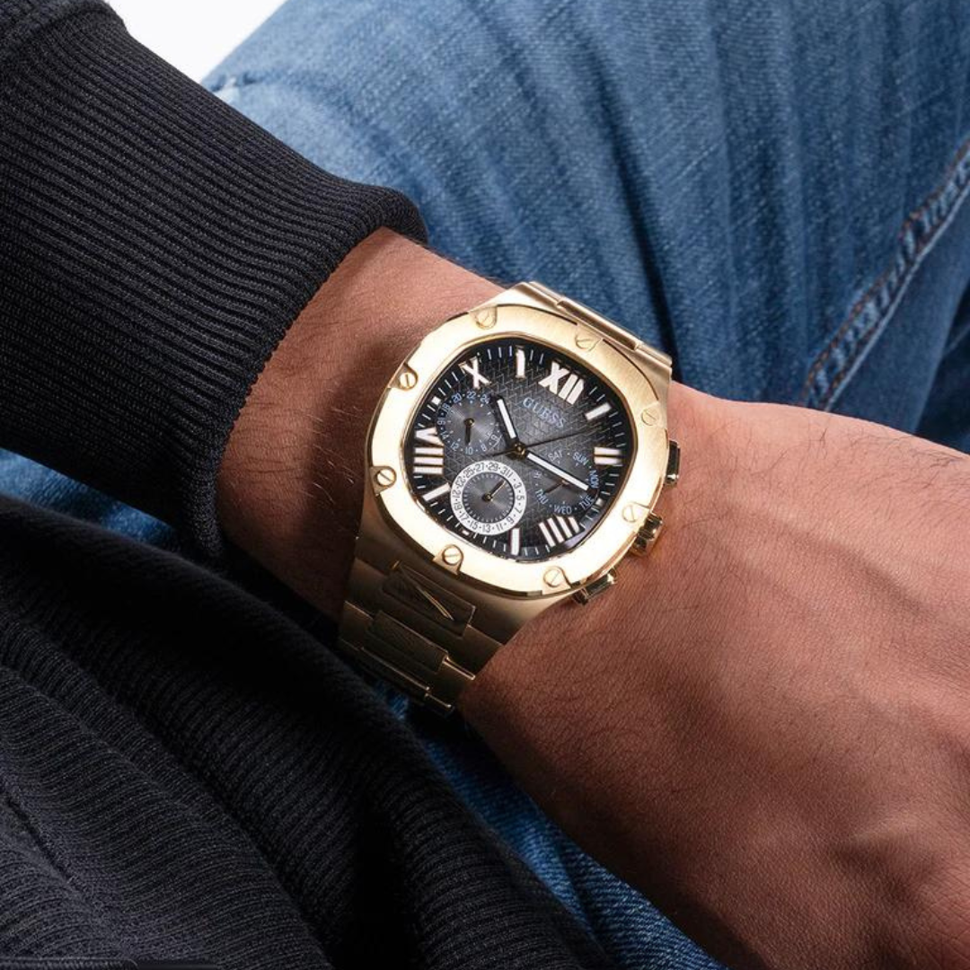 Guess Men's Gold Tone Multi-function Watch - GW0572G2 - KRISHNA WATCH COMPANY