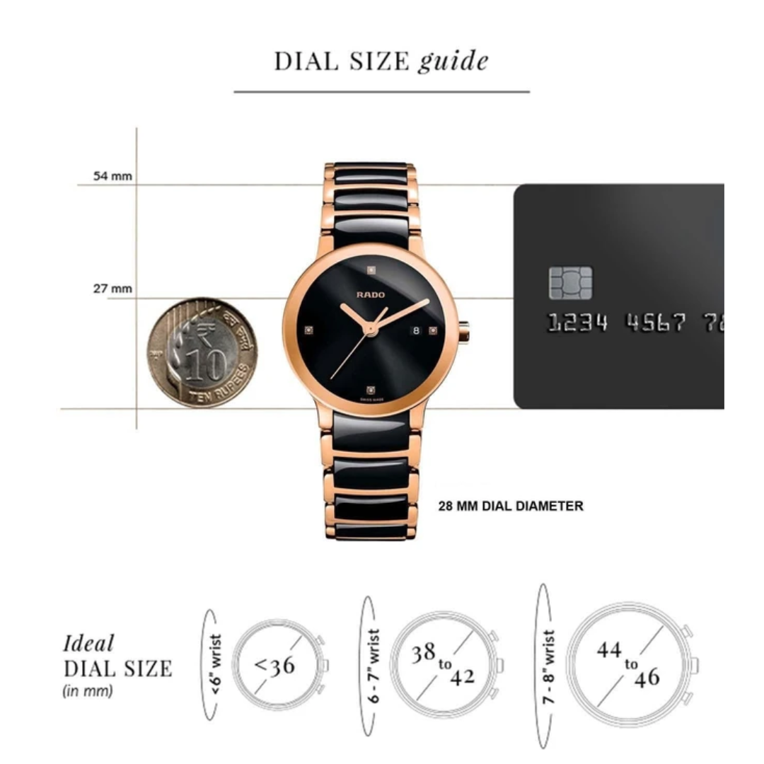 RADO Centrix Diamonds R30555712 - KRISHNA WATCH COMPANY