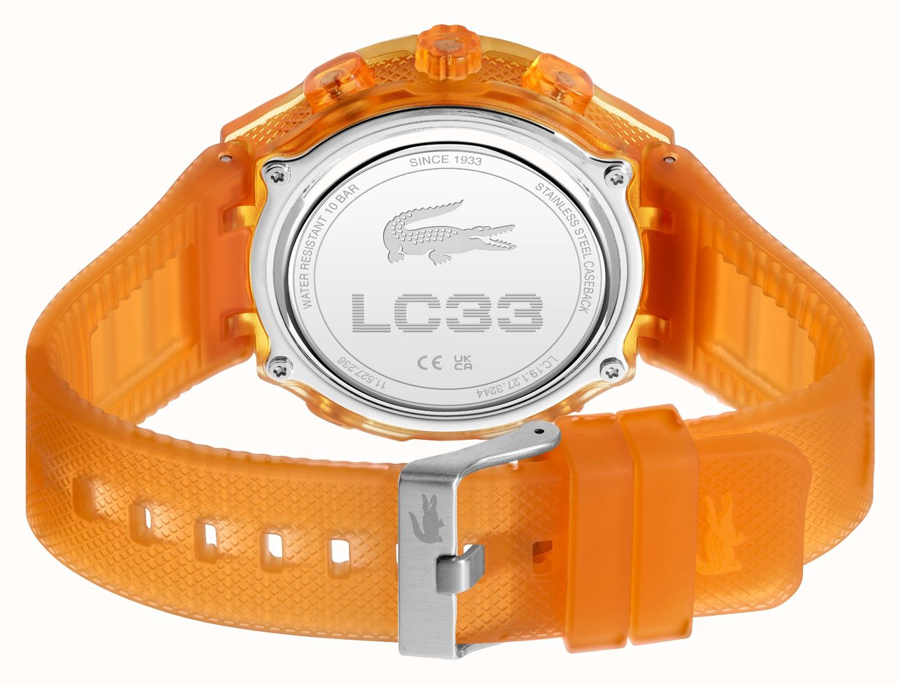 Lacoste LC33 Dual-Display Multifunction Orange Silicone Strap 2011431 - KRISHNA WATCH COMPANY