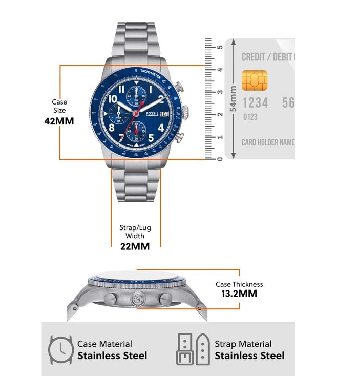 FOSSIL Sport Tourer Chronograph Watch for Men FS6047 - KRISHNA WATCH COMPANY