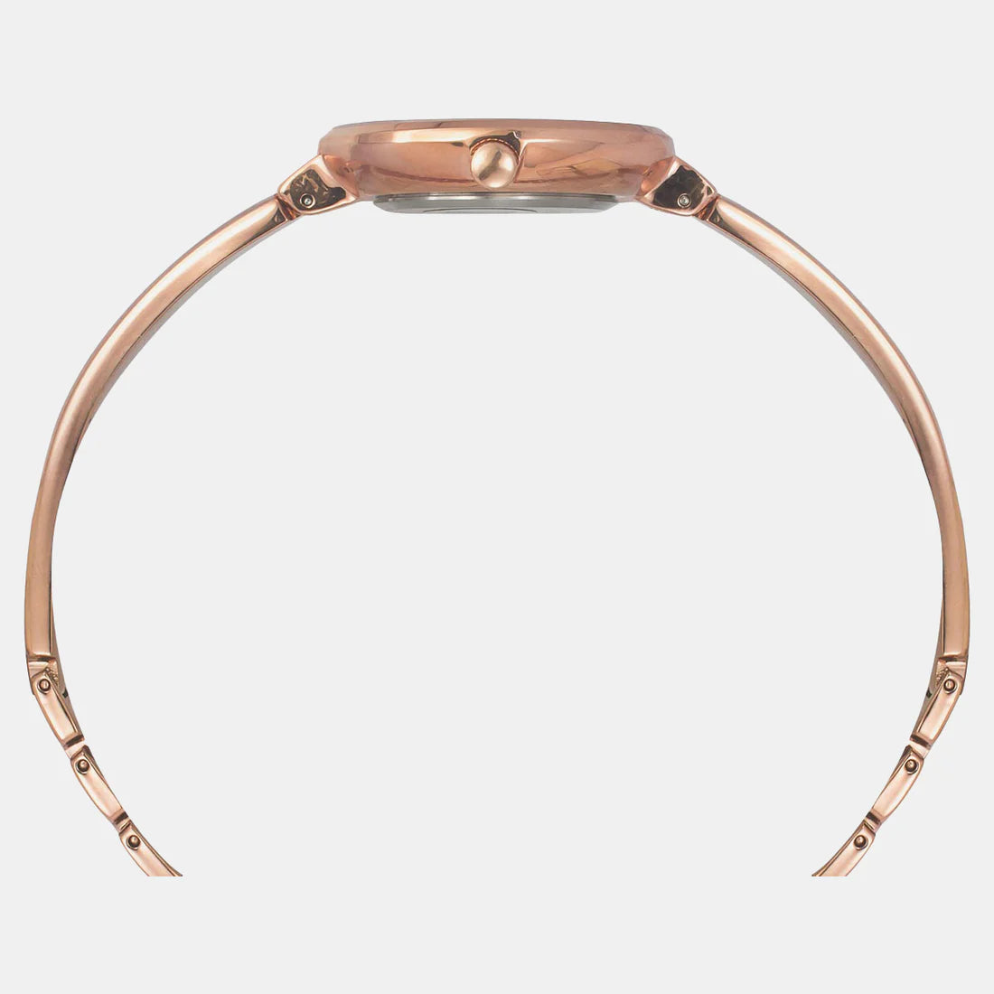 Timex Women Brass Embellished Dial & Bracelet Style Straps Analogue Watch TWEL12825 - KRISHNA WATCH COMPANY