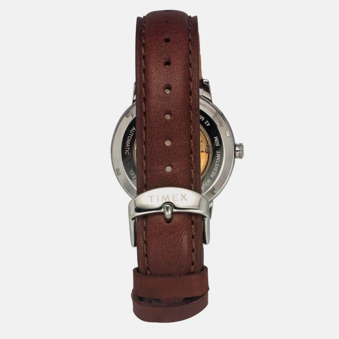 Timex E Class Male Blue Analog Leather Watch TWEG23501 - KRISHNA WATCH COMPANY