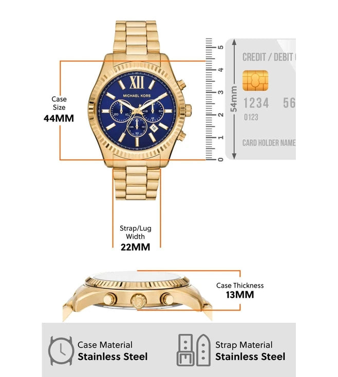 MICHAEL KORS Lexington Chronograph Watch for Men - MK9153 - KRISHNA WATCH COMPANY