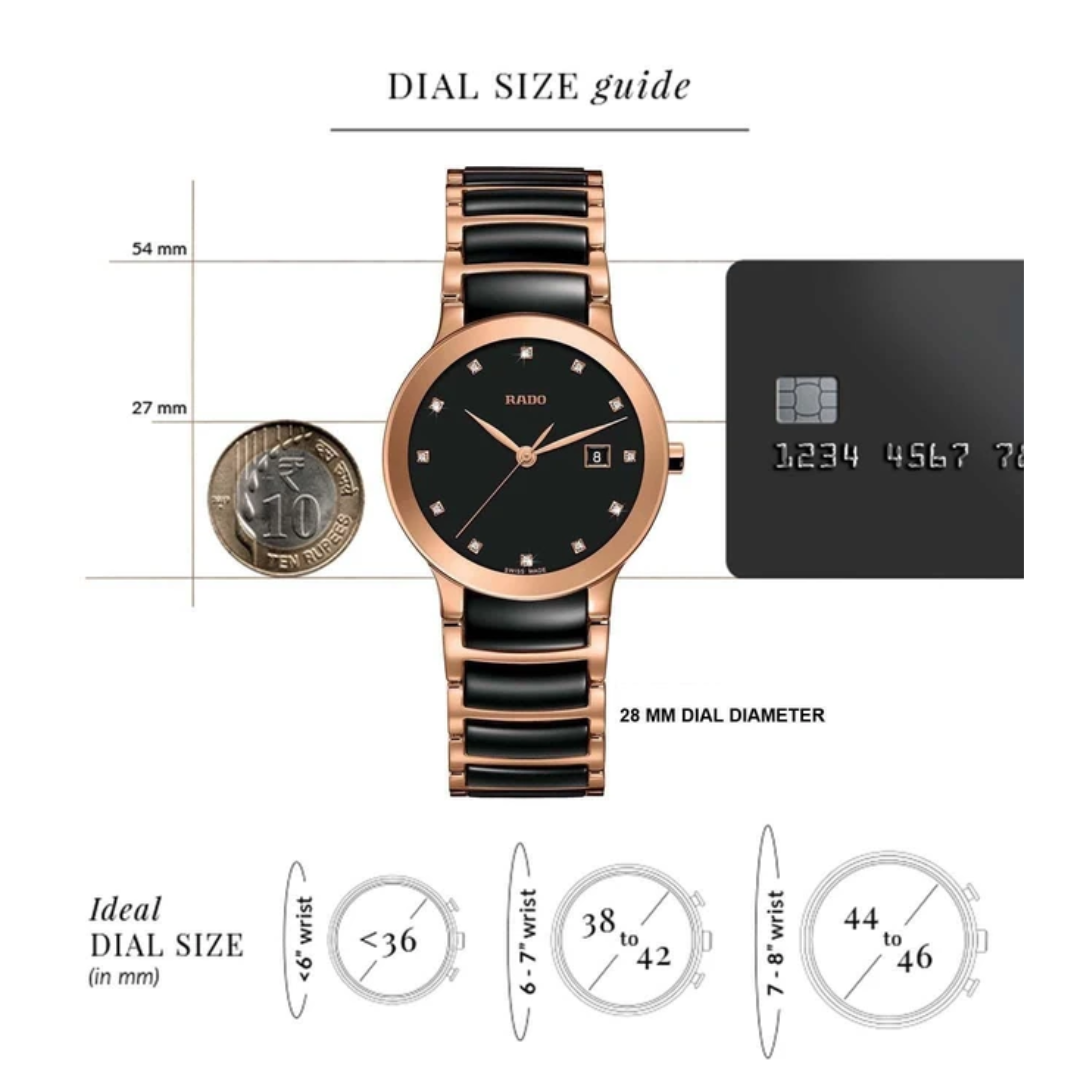 RADO Centrix Watch for Women R30555732 - KRISHNA WATCH COMPANY