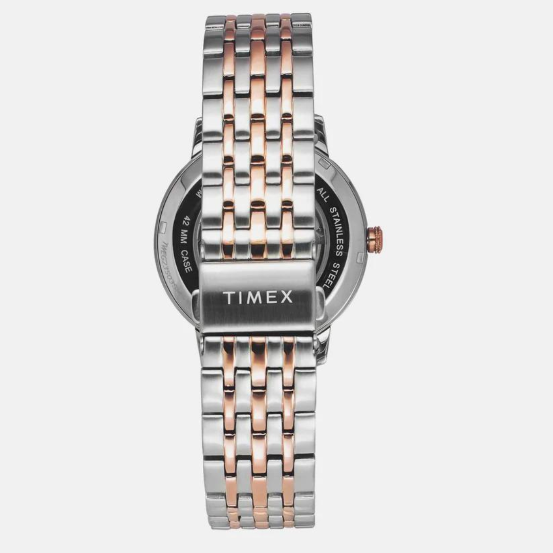 Timex E Class Male Silver Analog Stainless Steel Watch TWEG23503