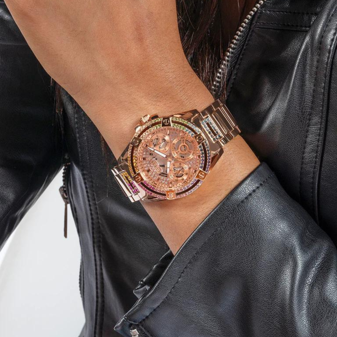 Guess Ladies Rose Gold Tone Multi-function Watch GW0464L5 - KRISHNA WATCH COMPANY