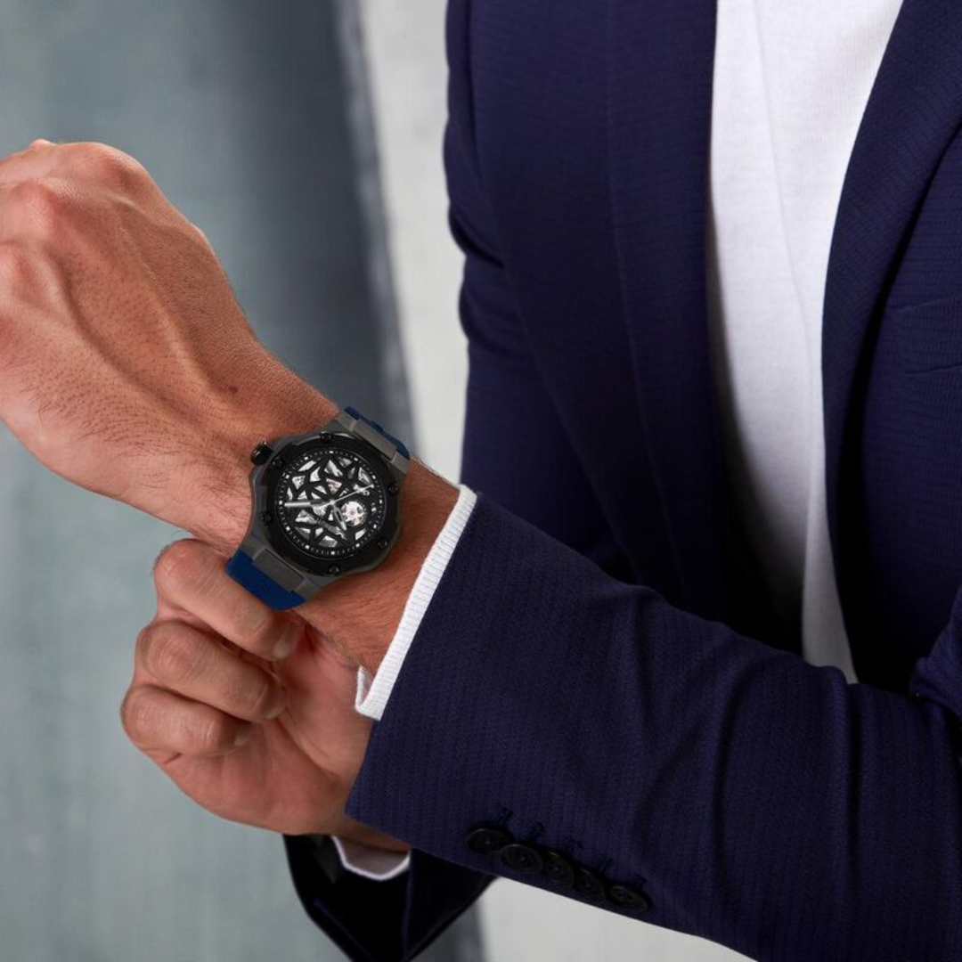 Cerruti 1881 Black Dial Silicone Strap Watch for Men CECIWGR0007102W - KRISHNA WATCH COMPANY