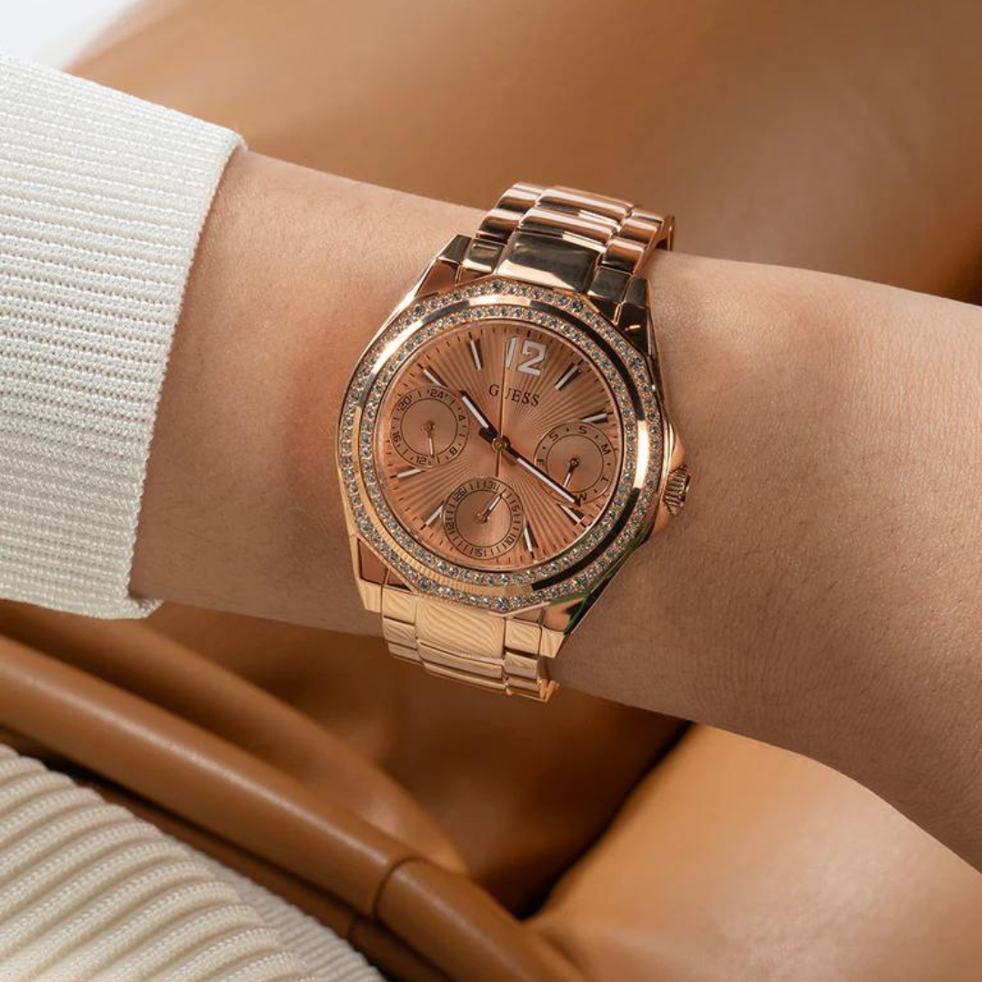 Guess Ladies Rose Gold Tone Multi-function Watch GW0685L3 - KRISHNA WATCH COMPANY