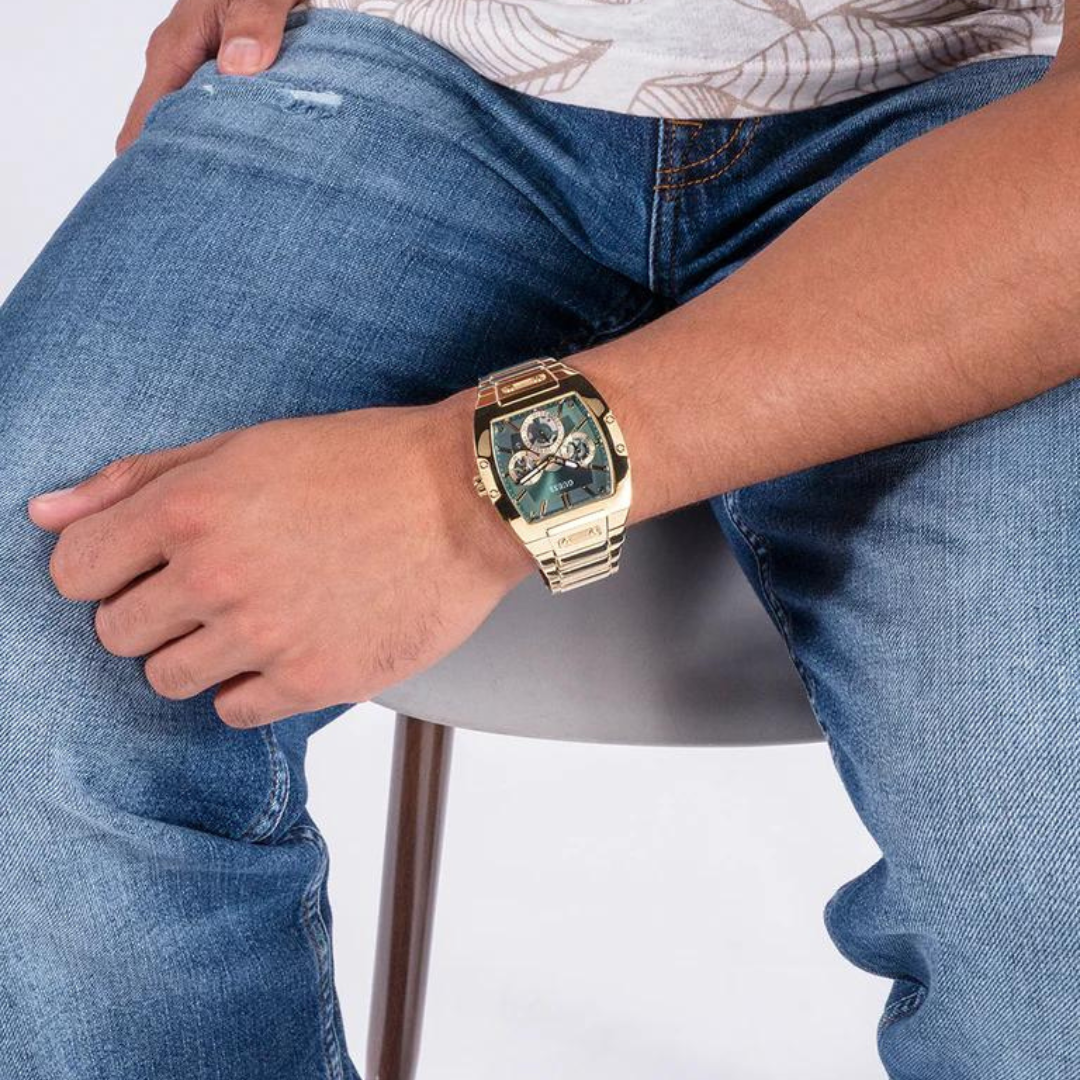 Guess Men's Gold Tone Multi-function Watch GW0456G3