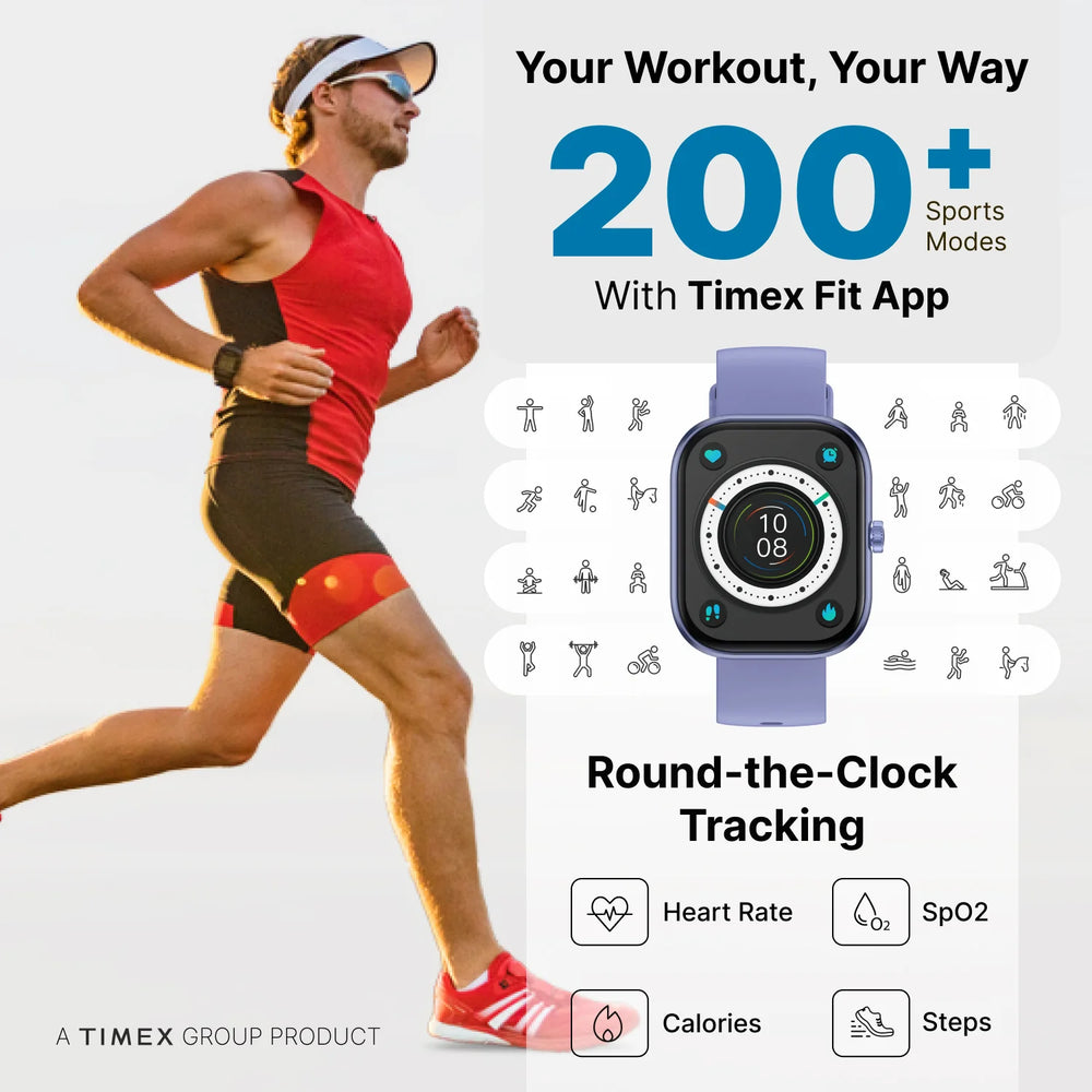 Timex iConnect Arc 2.01 inches (5.1 cm) Display with BT Calling Smartwatch For Unisex - TWIXW1403T - KRISHNA WATCH COMPANY