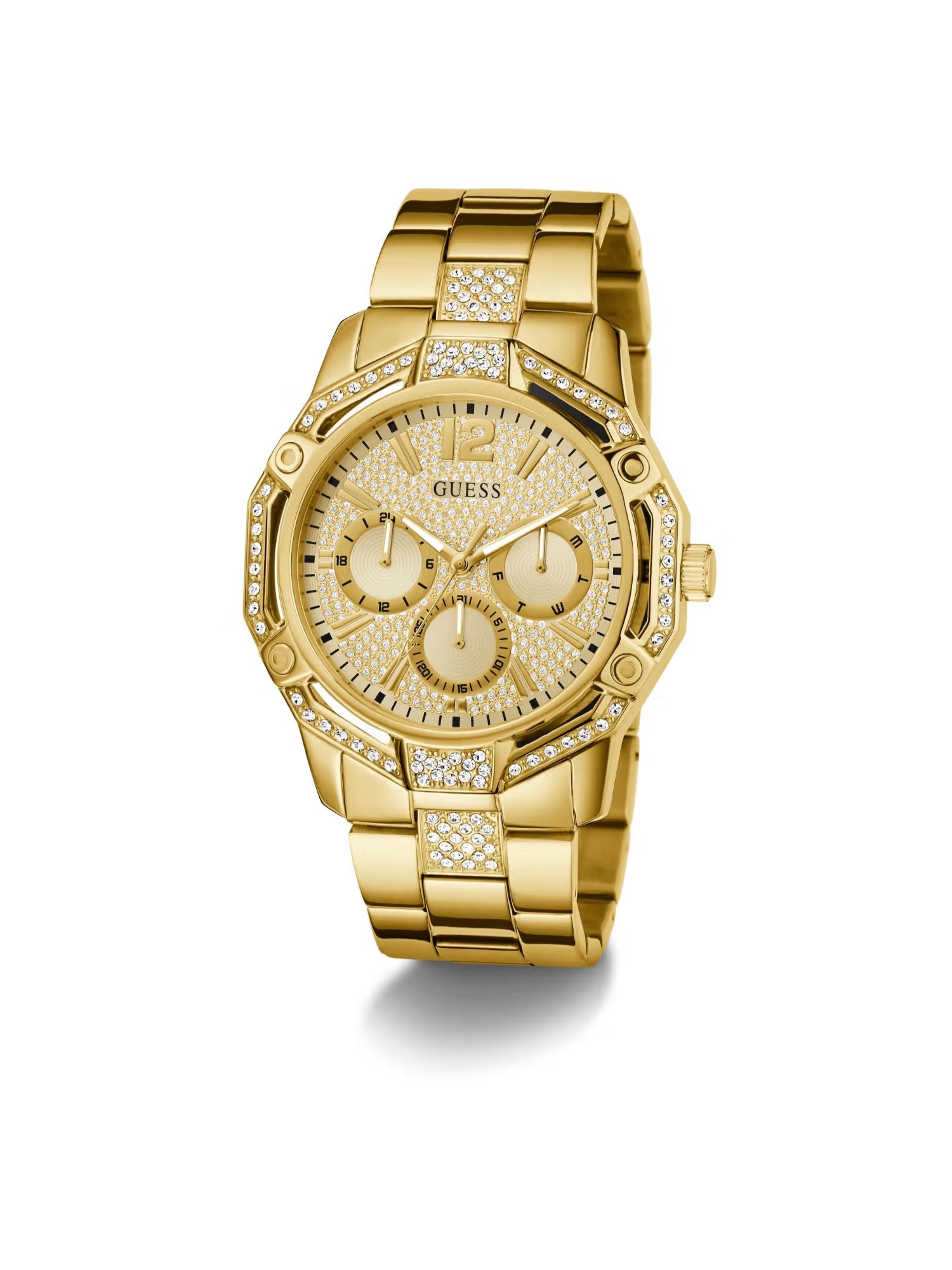 Guess Champagne Round Dial Analog Men Watch - GW0990G2 - KRISHNA WATCH COMPANY
