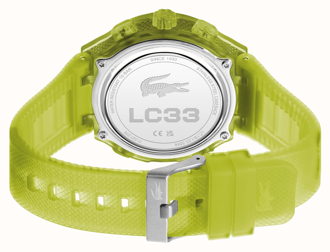 Lacoste LC33 Dual-Display Multifunction Green Silicone Strap 2011432 - KRISHNA WATCH COMPANY