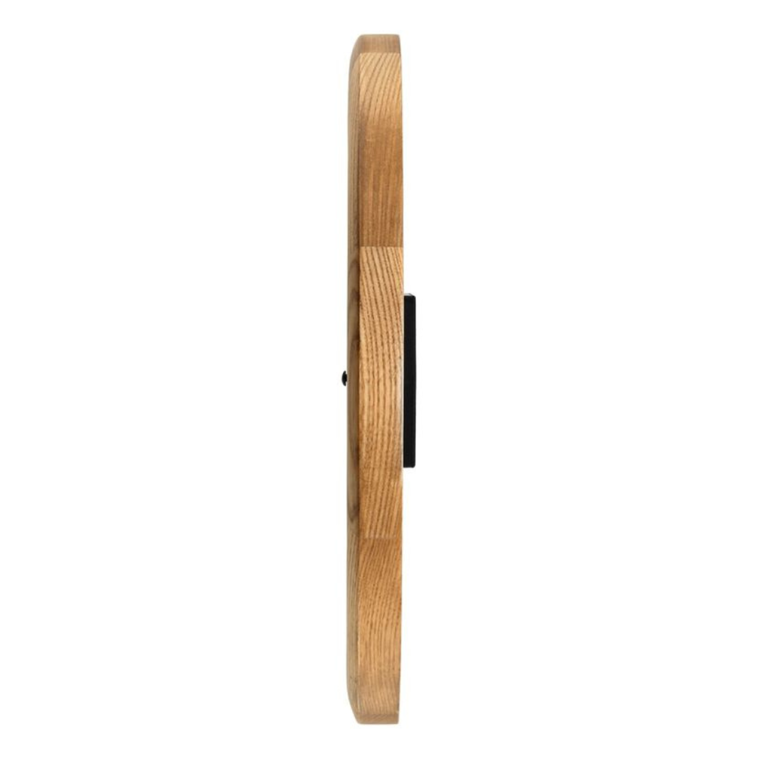 Wooden Brown Wall Clock with Glass Dial - 31.8 cm x 31.8 cm (Medium) W0034WA01 - KRISHNA WATCH COMPANY