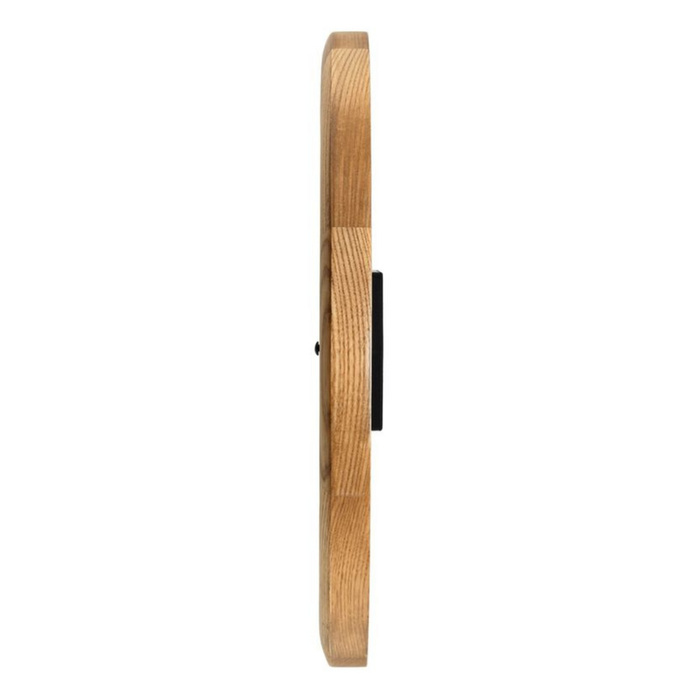 Wooden Brown Wall Clock with Glass Dial - 31.8 cm x 31.8 cm (Medium) W0034WA01 - KRISHNA WATCH COMPANY
