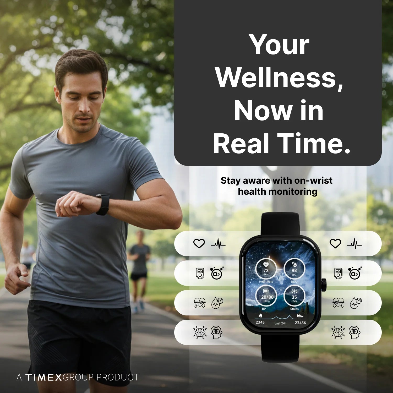 TIMEX iConnect Arc+ Smartwatch with 2.01 Inch IPS Display with BT Calling Smartwatch for Unisex - TWIXW1600T - KRISHNA WATCH COMPANY