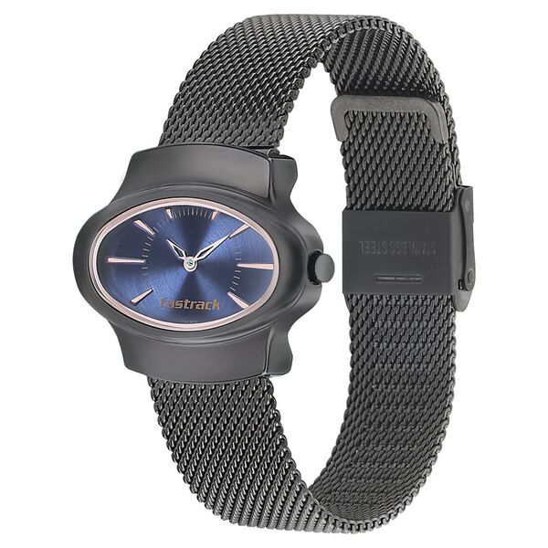 Fastrack Hitlist Quartz Analog Blue Dial Stainless Steel Strap Watch for Girls ns6004qm01 - KRISHNA WATCH COMPANY