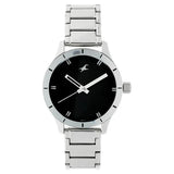 Fastrack Quartz Analog Black Dial Stainless Steel Strap Watch for Girls NR6078SM06