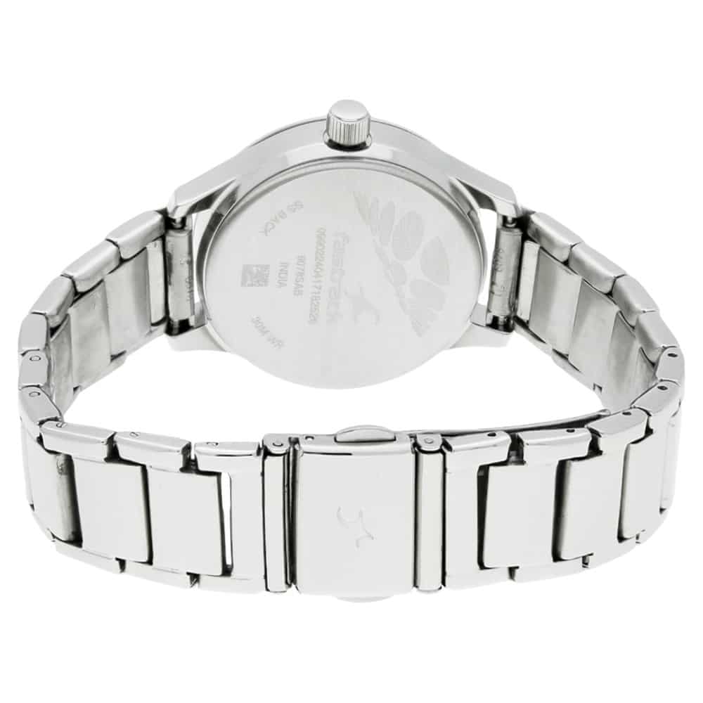 BLACK DIAL SILVER STAINLESS STEEL STRAP WATCH 6078SM06 - KRISHNA WATCH COMPANY