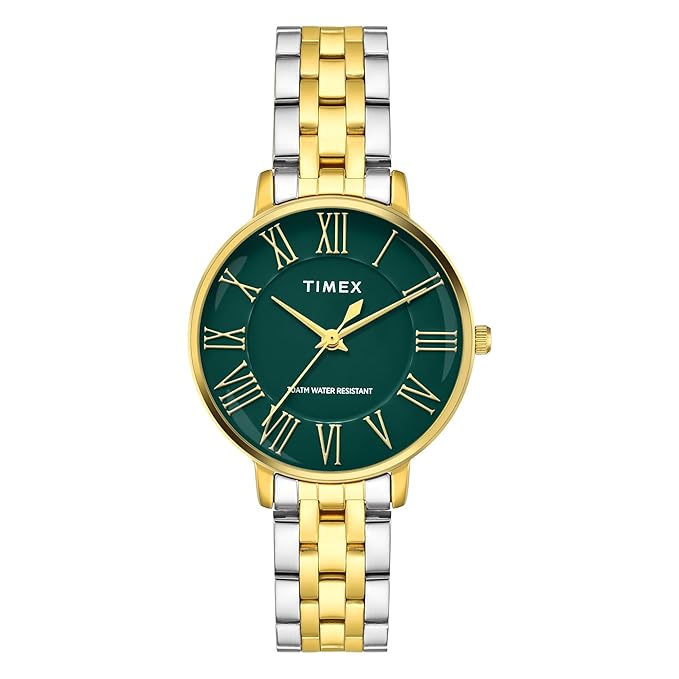 Timex Green Dial with Roman Numbers Women's Astrological Watch - TWEL19107 - KRISHNA WATCH COMPANY