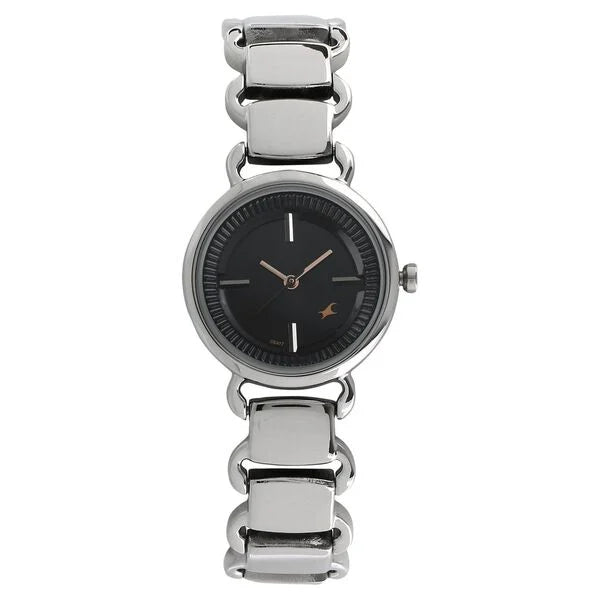 Fastrack Quartz Analog Black Dial Metal Strap Watch for Girls 6117SM01 - KRISHNA WATCH COMPANY