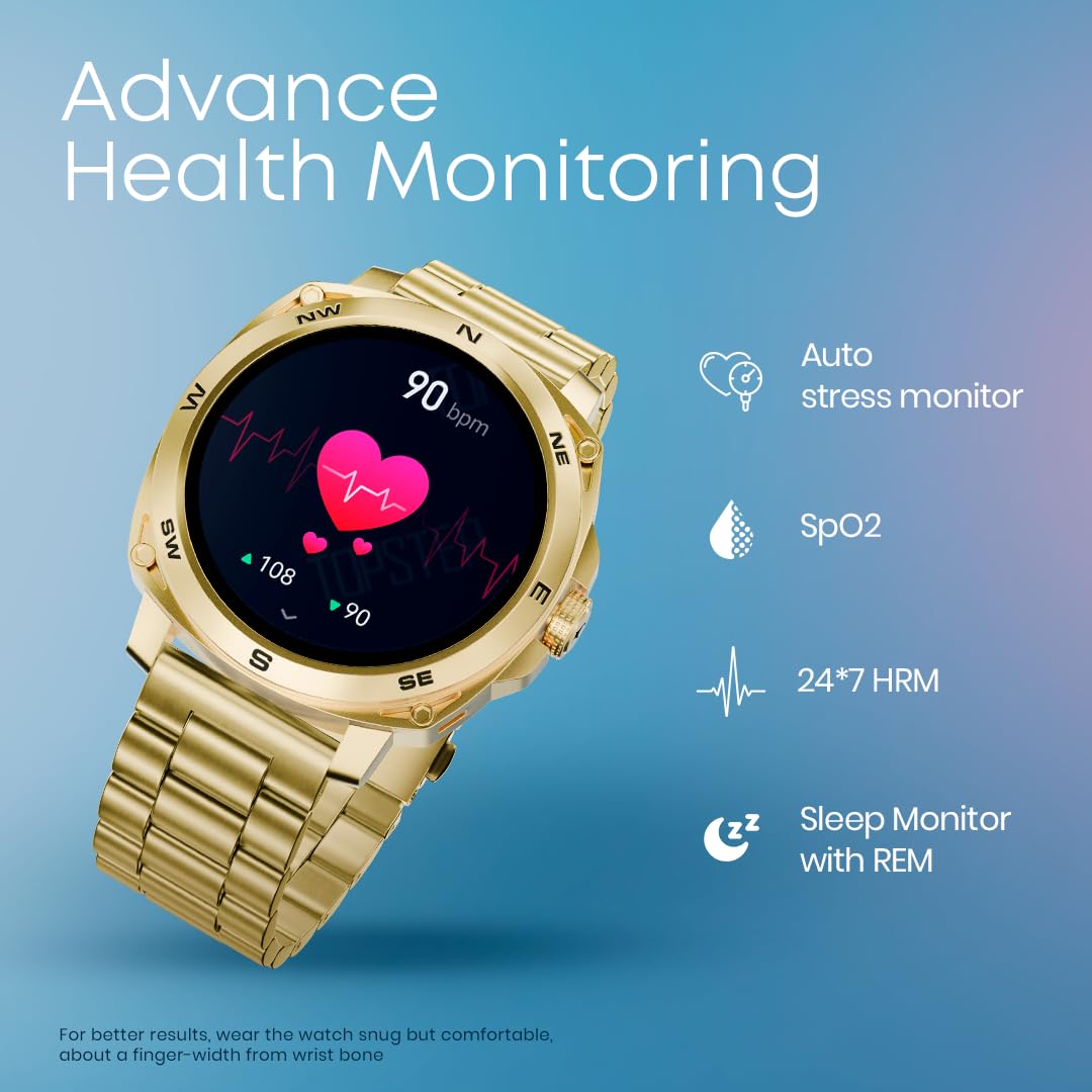 Fastrack Radiant FX3 with 3.63 CM AMOLED Display with Functional Crown,SingleSync BT Calling,AI Voice Assistant 38124nm01 - KRISHNA WATCH COMPANY