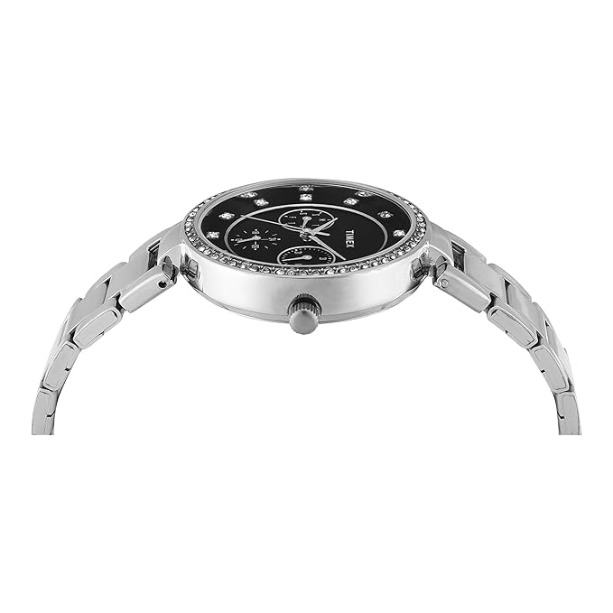 Timex Black Dial Women's Watch - TWEL18728 - KRISHNA WATCH COMPANY