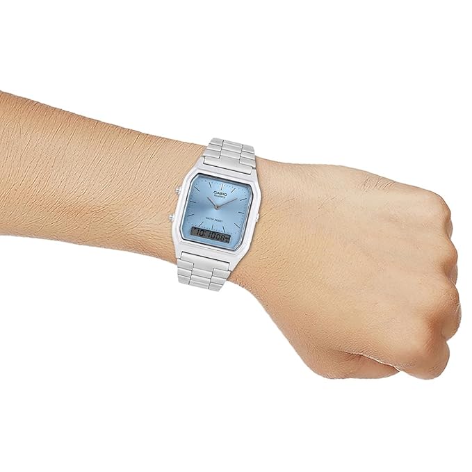 CASIO Vintage Ana-Digi - Unisex watch - AQ230A-2A1MQYDF - AD270 - KRISHNA WATCH COMPANY
