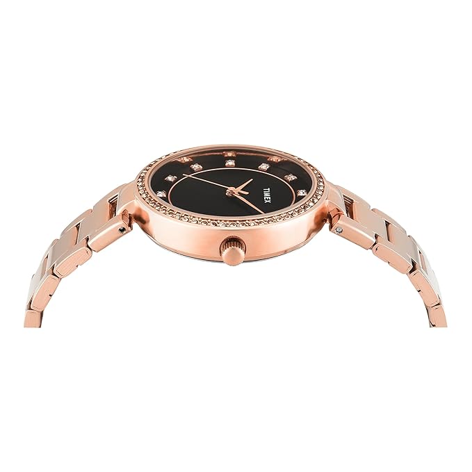 Timex Black Dial Women's Watch - TWEL18725 - KRISHNA WATCH COMPANY