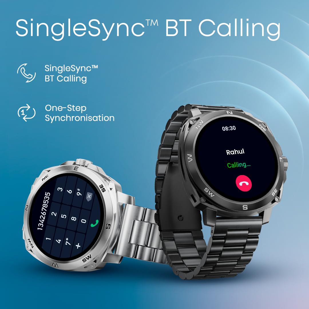 Fastrack Radiant FX3 with 3.63 CM AMOLED Display with Functional Crown,SingleSync BT Calling,AI Voice Assistant 38124nm01 - KRISHNA WATCH COMPANY