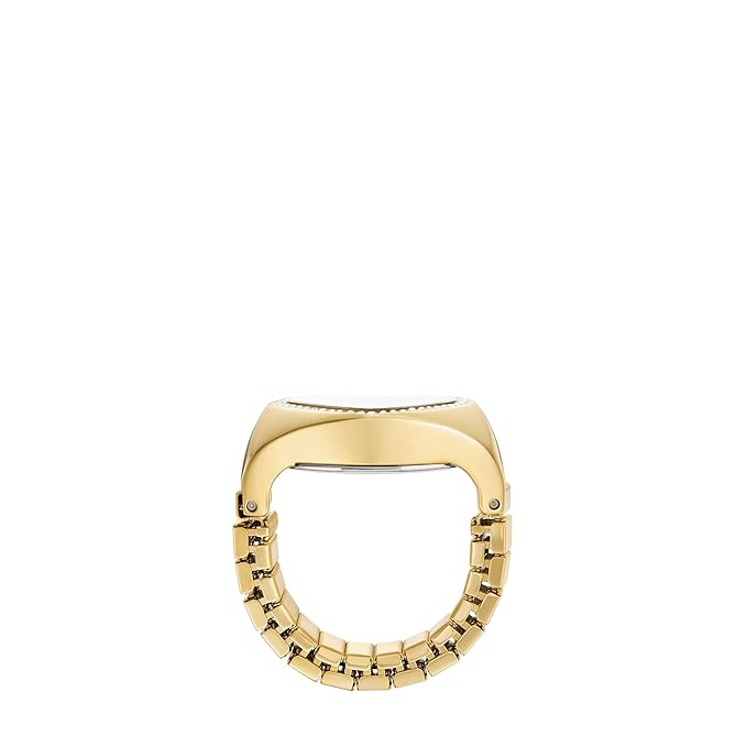 Fossil Watch Ring Two-Hand Gold-Tone Stainless Steel ES5407