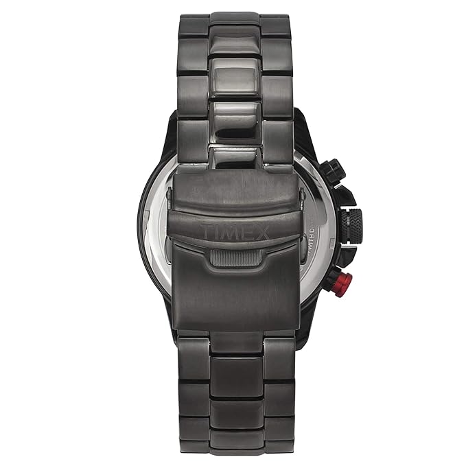 Timex E Class Men's Black Dial Round Case Chronograph Function Watch -TWEG19301 - KRISHNA WATCH COMPANY