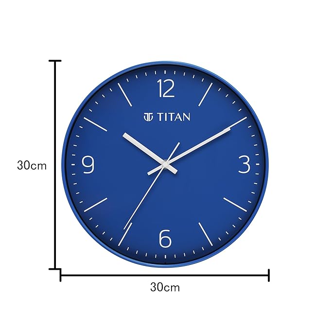 Titan Essence Classic Analog Wall Clock - Blue - W0094PA03 - KRISHNA WATCH COMPANY