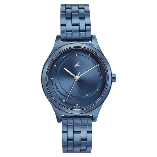 Fastrack Style Up Blue Dial Stainless Steel Strap Watch for Girls 6152QM01 - KRISHNA WATCH COMPANY