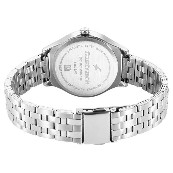 Fastrack Stunners Black Dial Metal Strap Watch for Girls 6152SM06 - KRISHNA WATCH COMPANY