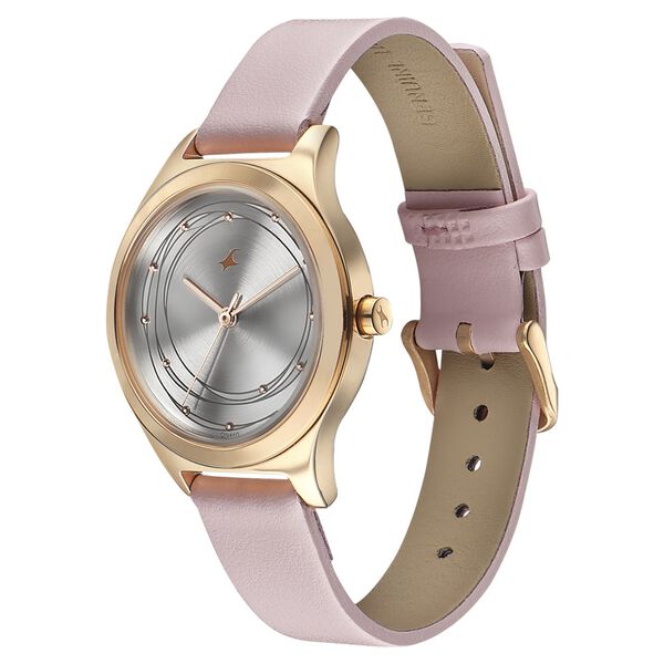 Fastrack Style Up Silver Dial Leather Strap Watch for Girls ns6152wl02 / 6152wl02 - KRISHNA WATCH COMPANY