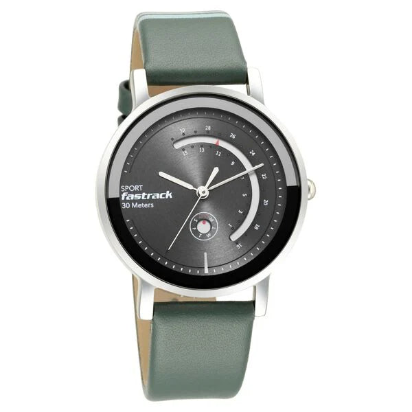 Fastrack Wear Your Look Quartz Grey Dial Leather Strap Watch for Girls ns6172sl04 / 6172sl04 - KRISHNA WATCH COMPANY