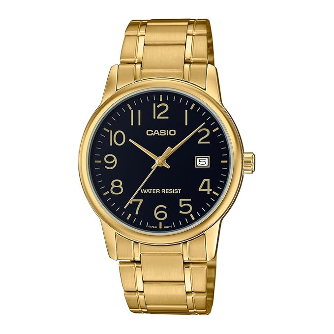 Casio Enticer Men Analog Black Dial Men MTP-V002G-1BUDF - A2311 - KRISHNA WATCH COMPANY
