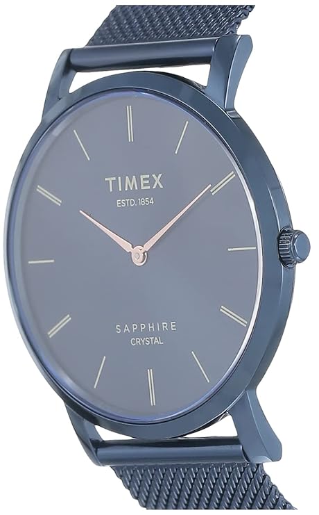 TIMEX EMPERA MEN'S BLUE DIAL ROUND CASE 2 HANDS FUNCTION WATCH - TWEG17414 - KRISHNA WATCH COMPANY