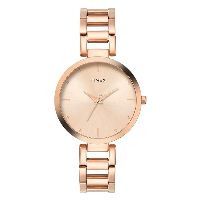 Timex Rose Gold Dial Women's Watch - TW000X276