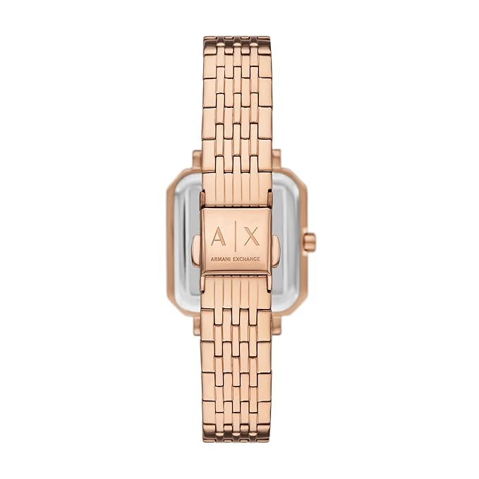 Armani Exchange Pink Quartz Stainless Steel Watch - AX5729 - KRISHNA WATCH COMPANY