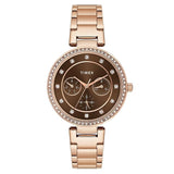 TIMEX Brown Round Dial Analog Women's Watch - TWEL18721