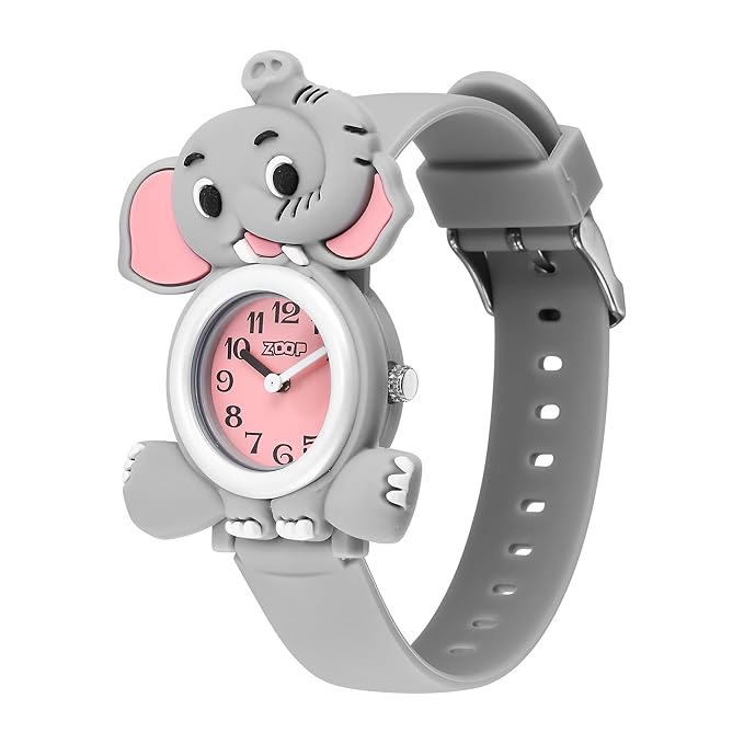 Zoop By Titan Friends from Nature Quartz Analog Pink Dial Polyurethane Strap Watch for Kids -16037PP01 - KRISHNA WATCH COMPANY