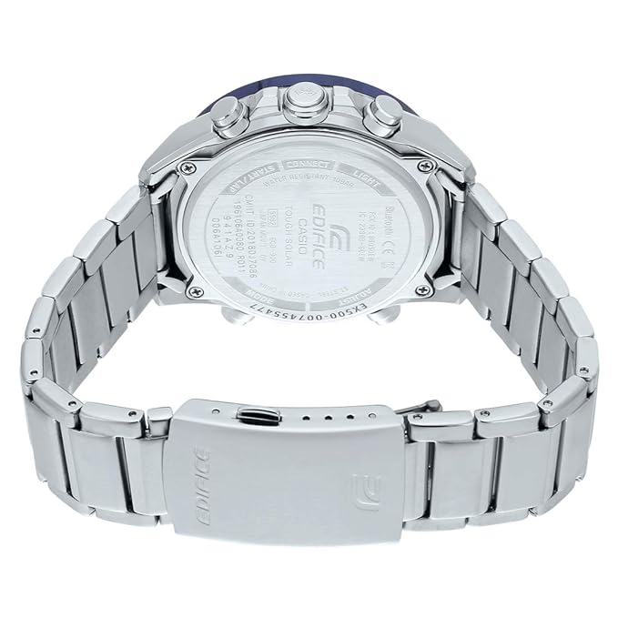 Casio Silver Bluetooth Connect - Men's Watch EDIFICE ECB-900DB-1BDR - EX500 - KRISHNA WATCH COMPANY