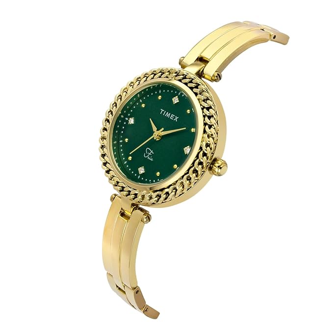 TIMEX Fria Green Round Dial Analog Women's Watch - TWEL24103 - KRISHNA WATCH COMPANY