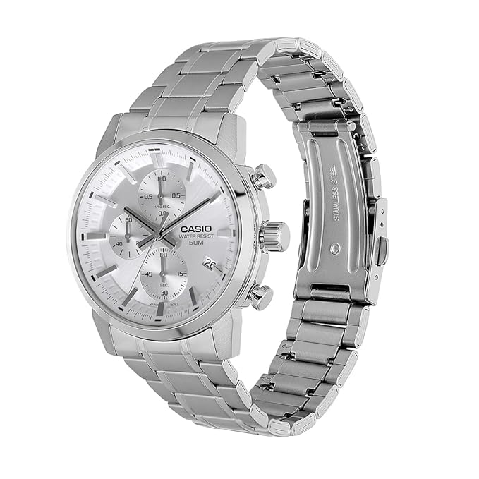 CASIO Enticer Silver Dial Analog Watch MEN MTP-E510D-7AVDF - A2305 - KRISHNA WATCH COMPANY