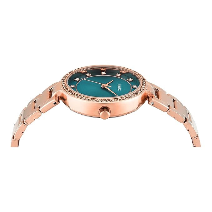 Timex Teal Dial Women's Watch -TWEL18727 - KRISHNA WATCH COMPANY