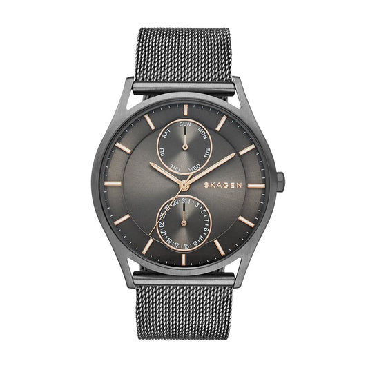 Holst Chronograph Charcoal Steel Mesh Multifunction Watch SKW6180