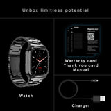 Noise Newly Launched ColorFit Chrome 1.85" AMOLED, Metal Build Casing, 10 Days Battery, 390 * 450 high res Display, 600 NITS, 100+ Sports Modes Smart Watch for Men (Elite Black)