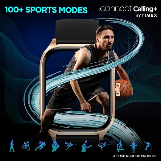 TIMEX iConnect Calling+ 2.01” TFT Display with 240x296 Pixel Resolution|Functional Crown|Bluetooth Calling|AI Voice Assist|100+ Sports Modes|100+ Watchfaces|Upto7 Days Battery(Normal Usage)-TWIXW503T - KRISHNA WATCH COMPANY